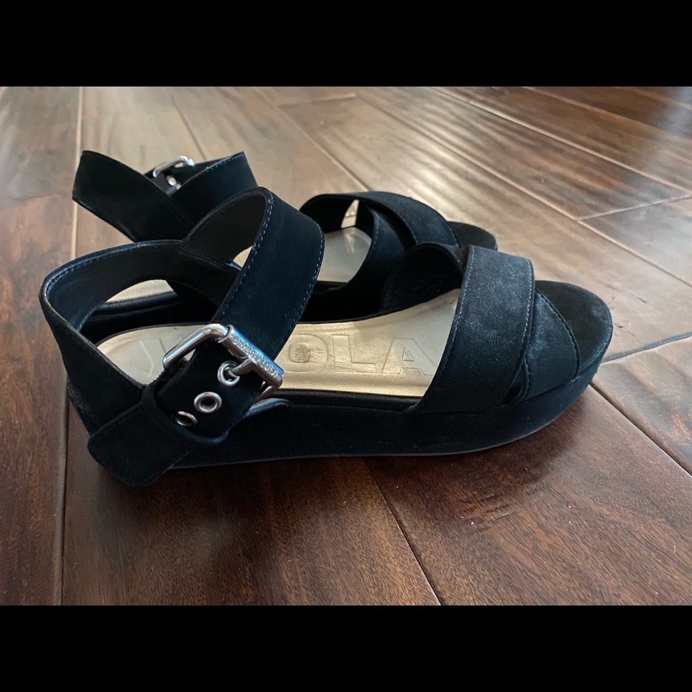 Bimba Y Lola Black Sandals Velvet